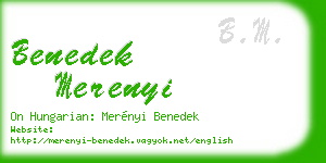 benedek merenyi business card