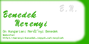 benedek merenyi business card